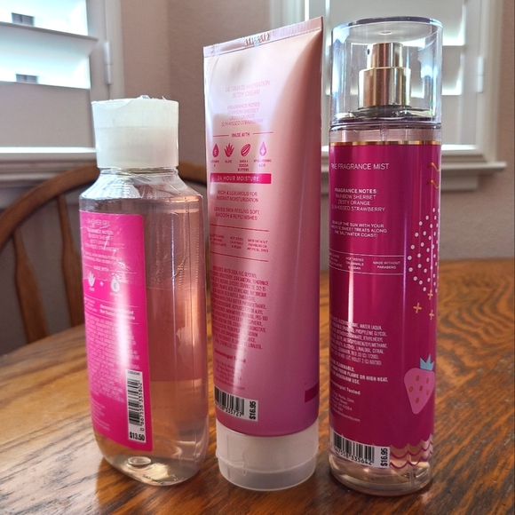 🍨🛁🧴NWT‼️ Bath & Body Works "Fruity Sherbert Scoop" 3-pc Set •Limited-Edition• - Picture 3 of 10